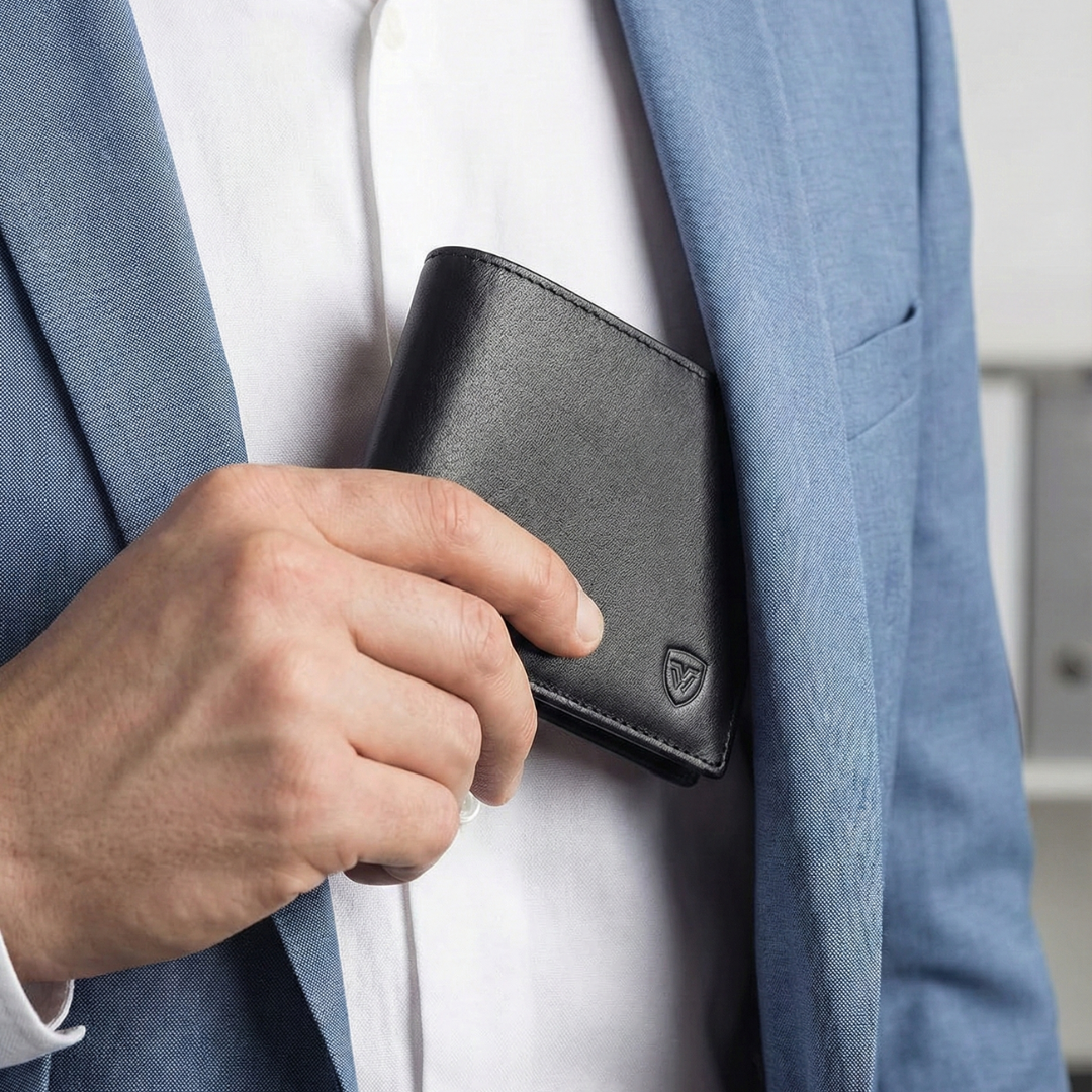 Herren Kreditkartenetui aus Leder mit RFID Blocker